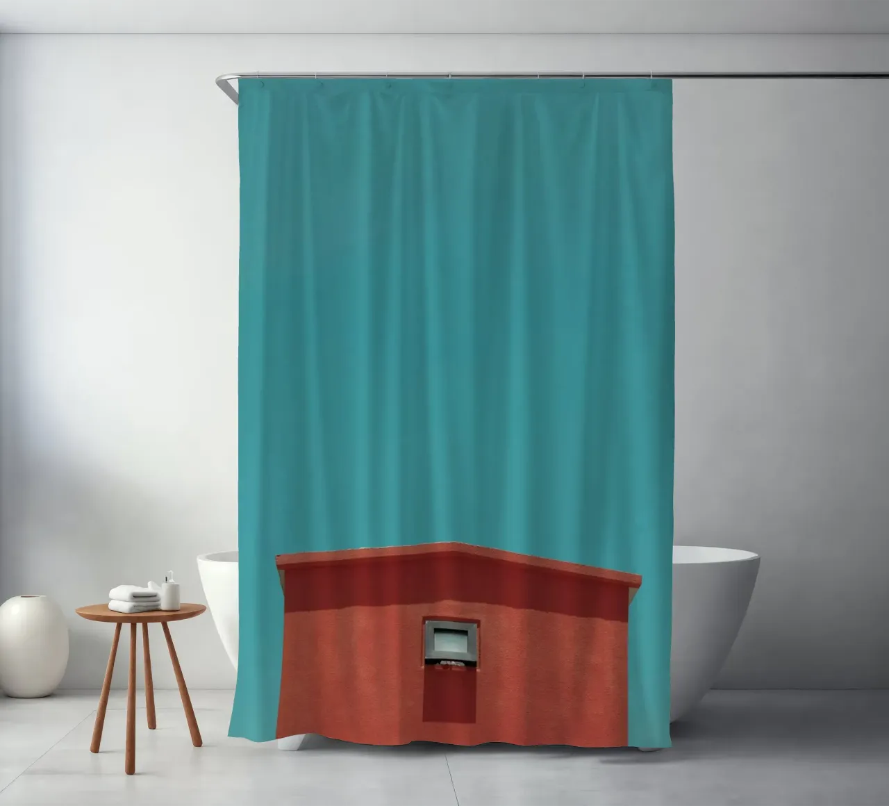 minimal architecture aerial douchegordijn van prindy