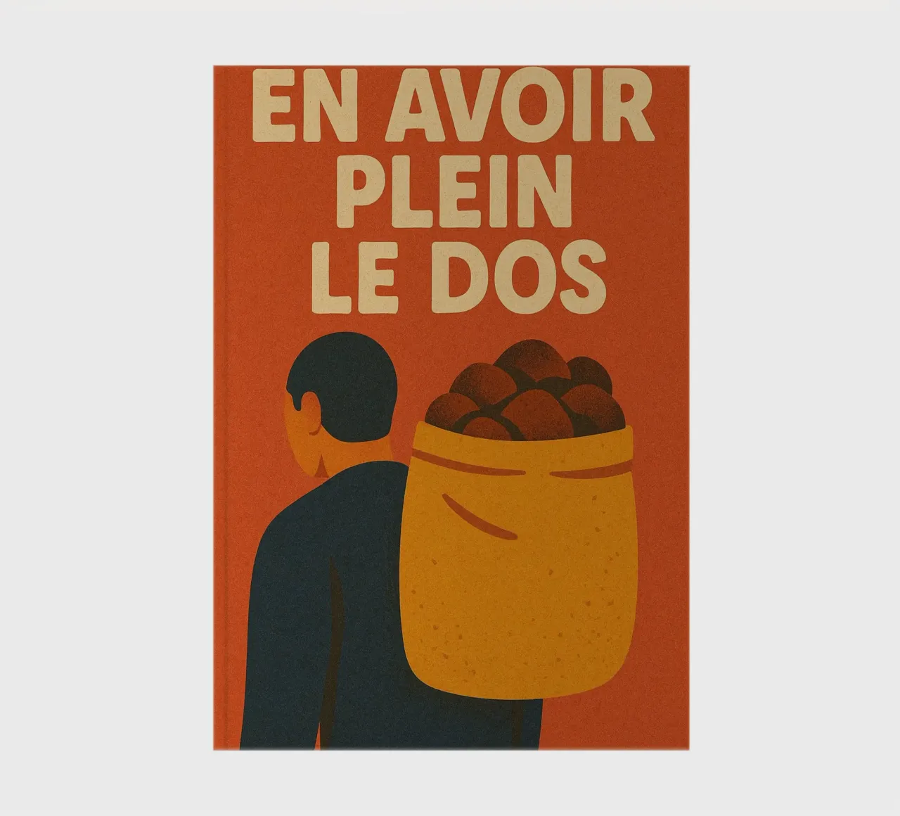 En plein le dos - The poster that says stop with style notebook by Art Typo Essentiel