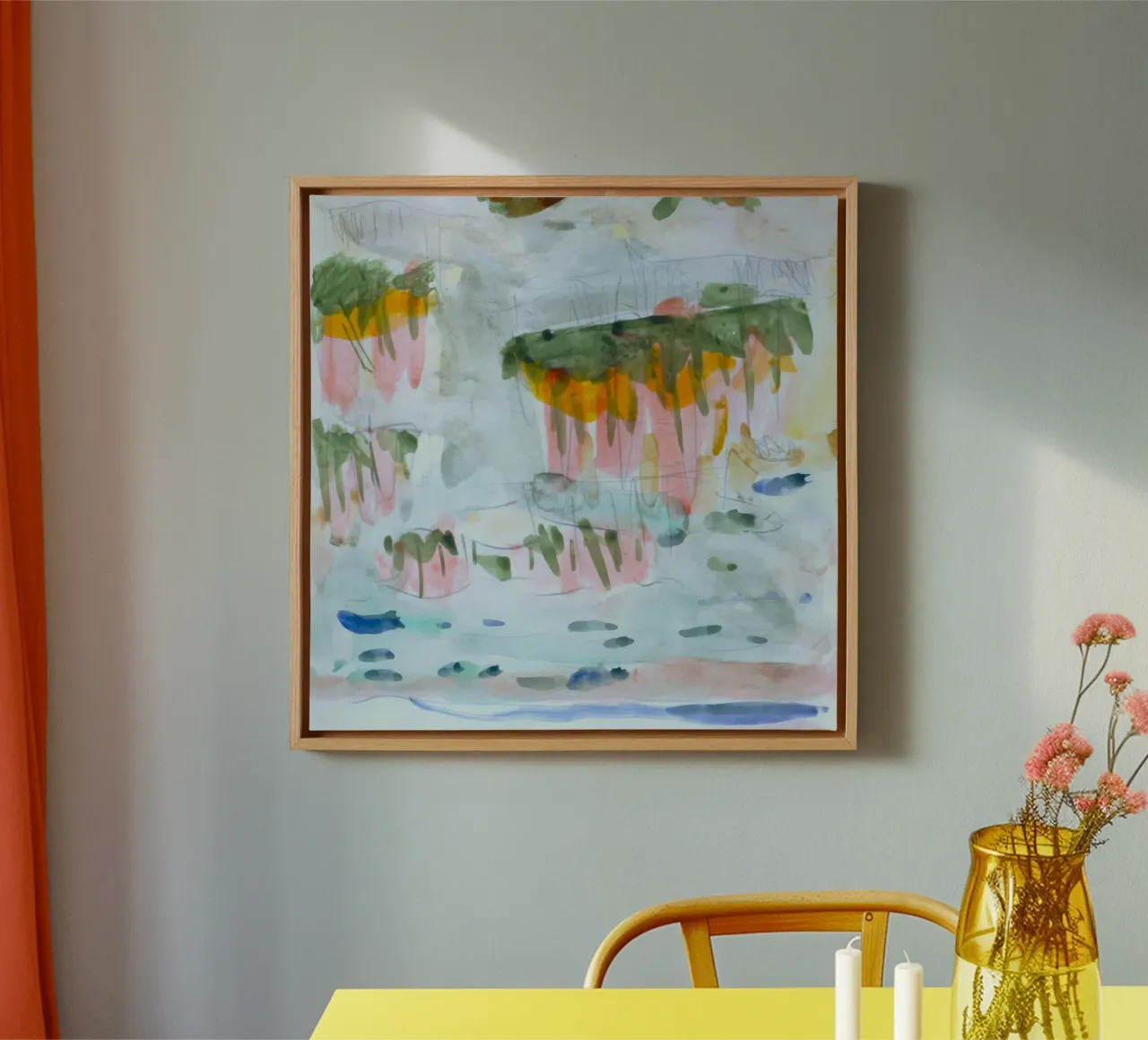 greenery lands tela con Cornice a cassetta da Histrol