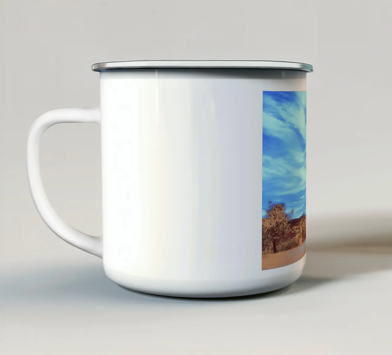 meadow grass river tazza in smalto da prindy