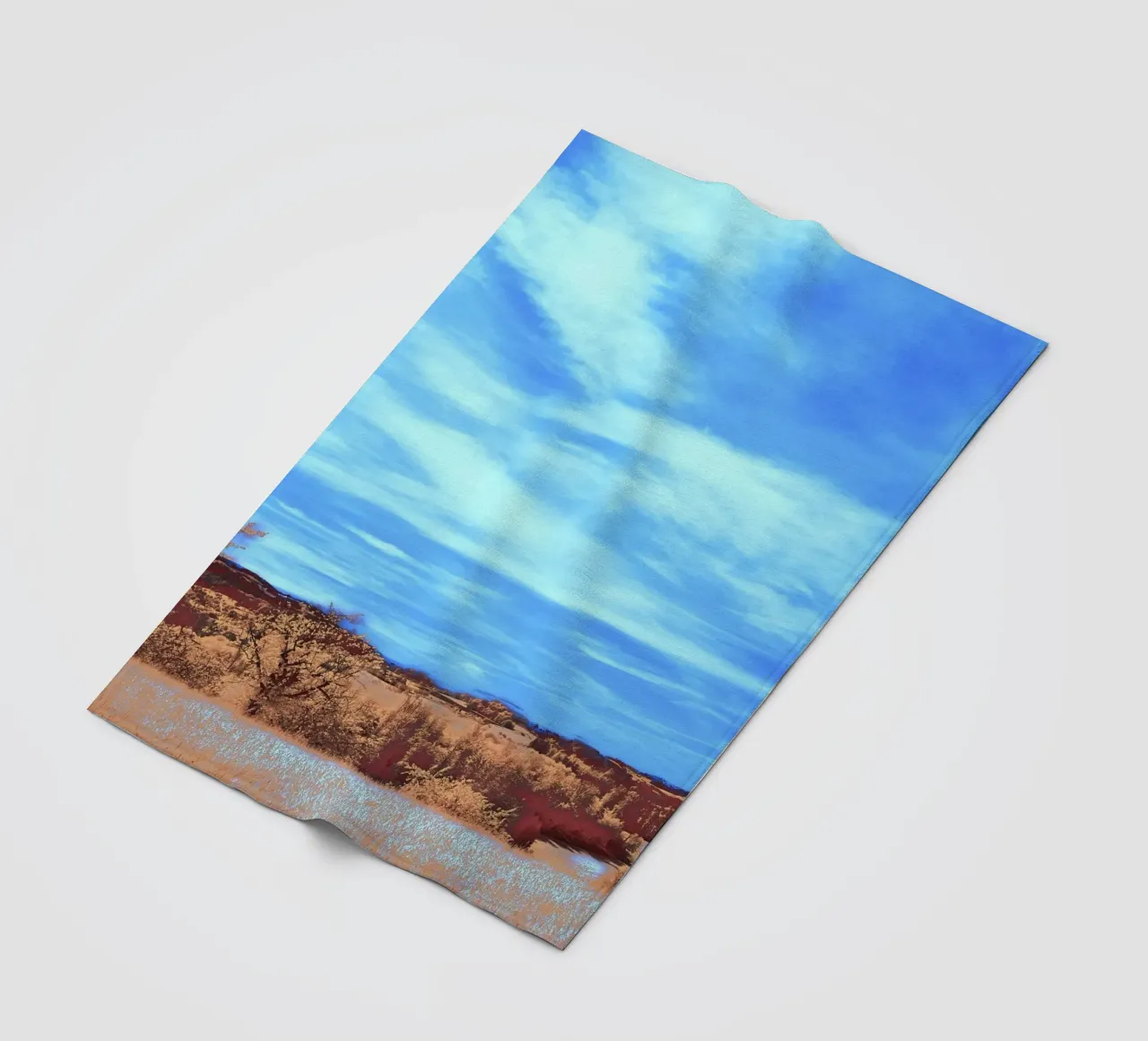meadow grass river fleece blanket by prindy