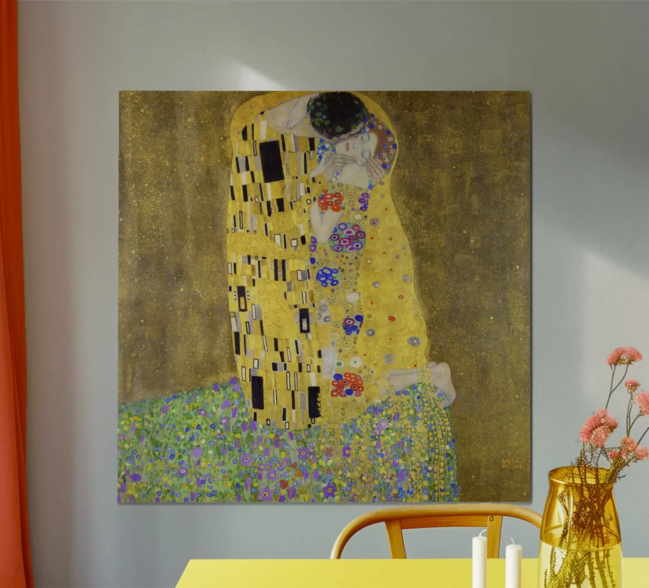 The Kiss (1907-1908) by Gustav Klimt poster by Art History