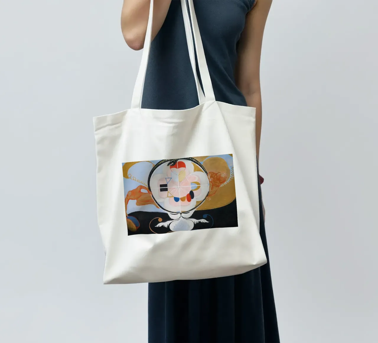 Evoluzione, n. 13, Gruppo VI (1908) di Hilma af Klint borsa in juta da Venus Art