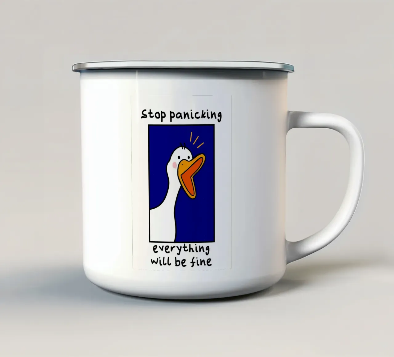 everything will be fine tazza in smalto da ramosashop