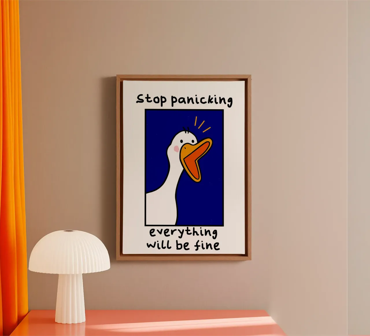 everything will be fine tela con Cornice a cassetta da ramosashop