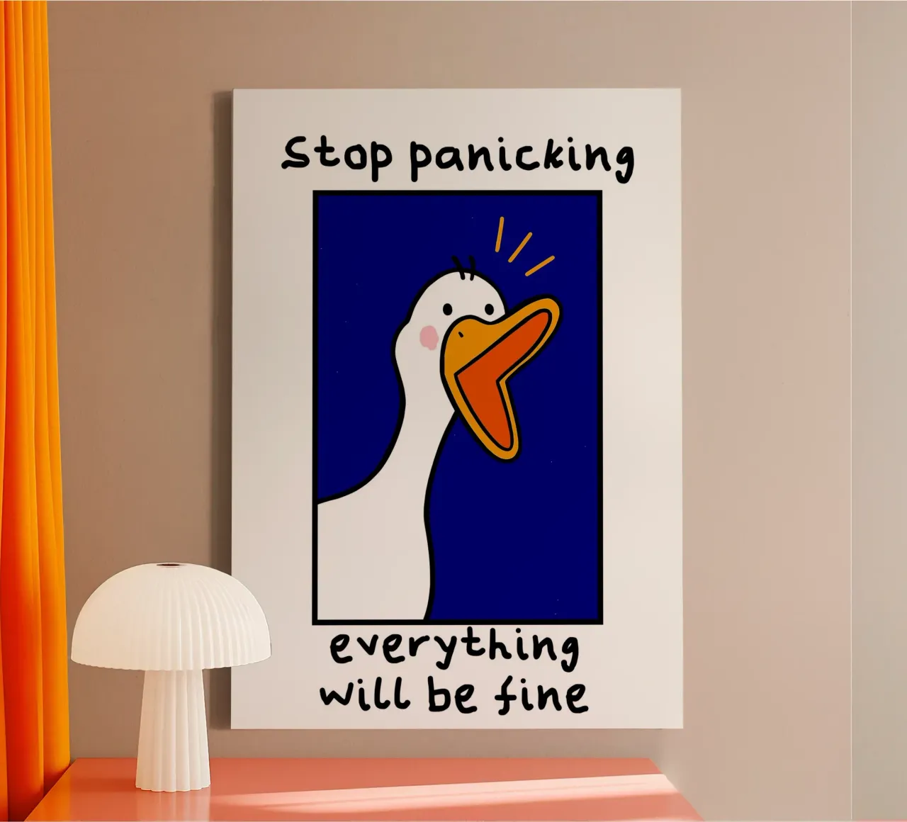 everything will be fine tela con Cornice a cassetta da ramosashop