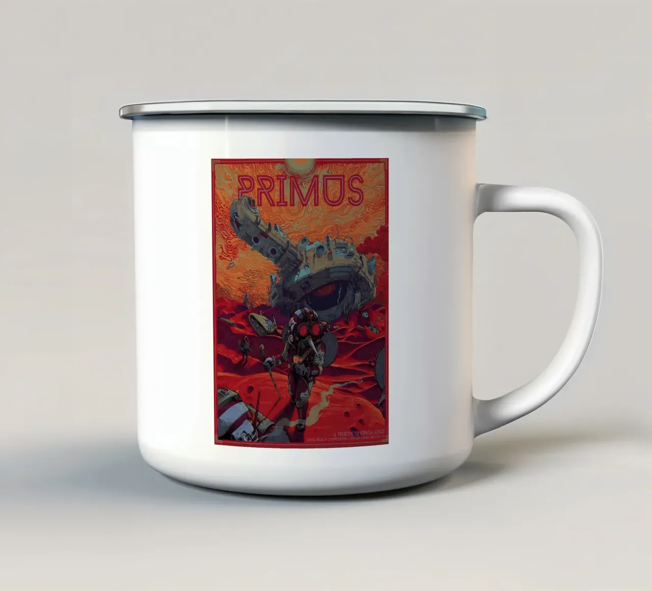 Primus - Long Beach, CA 6.24.22 tazza in smalto da martina