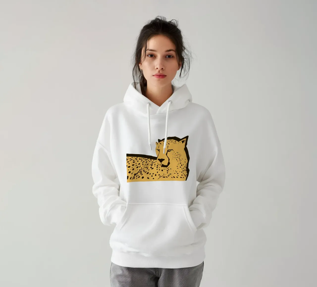 Ghepardo carino felpa con cappuccio da sharemantes