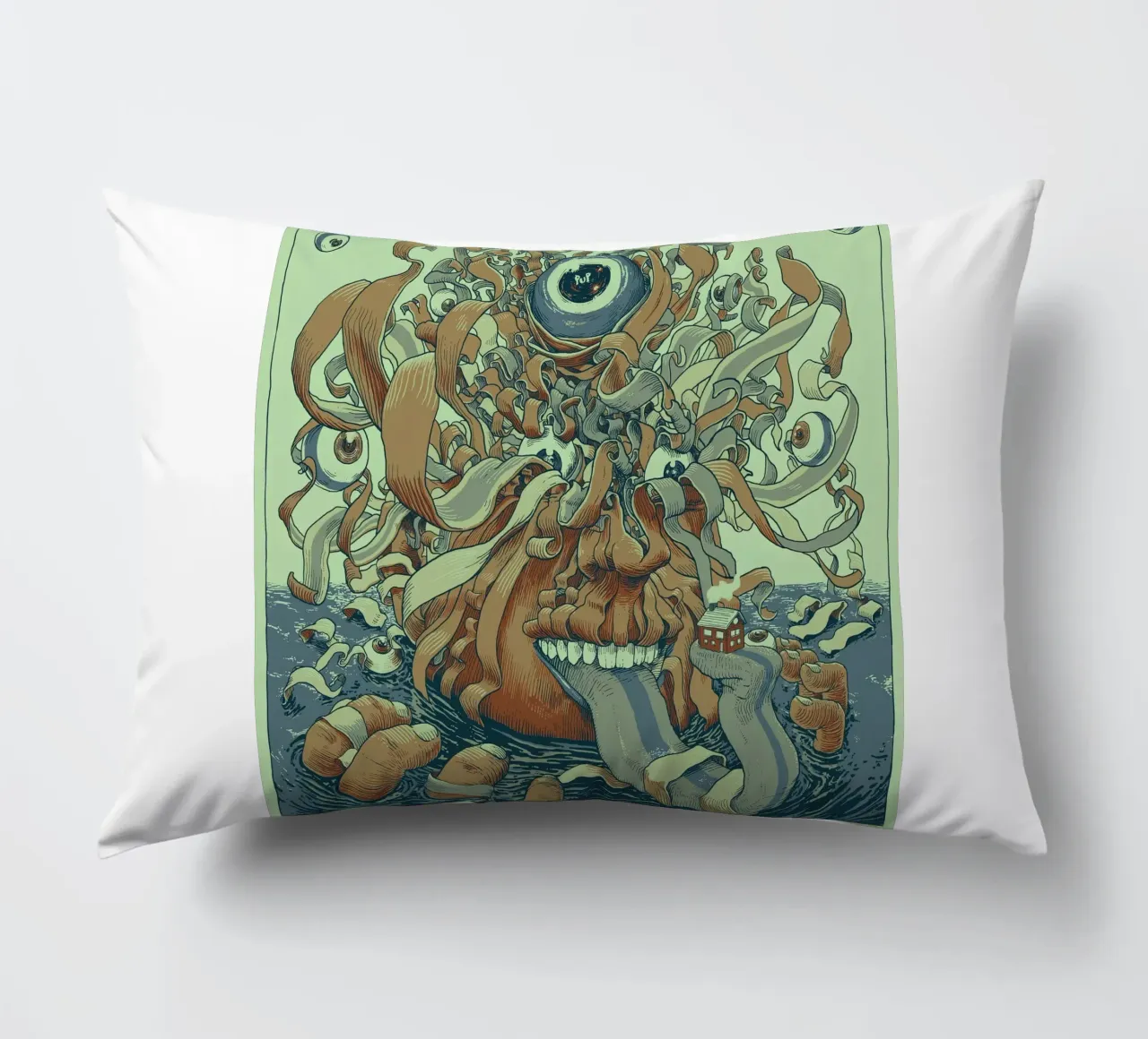 unravelling of pup the band 2022 decorative cushion by martina