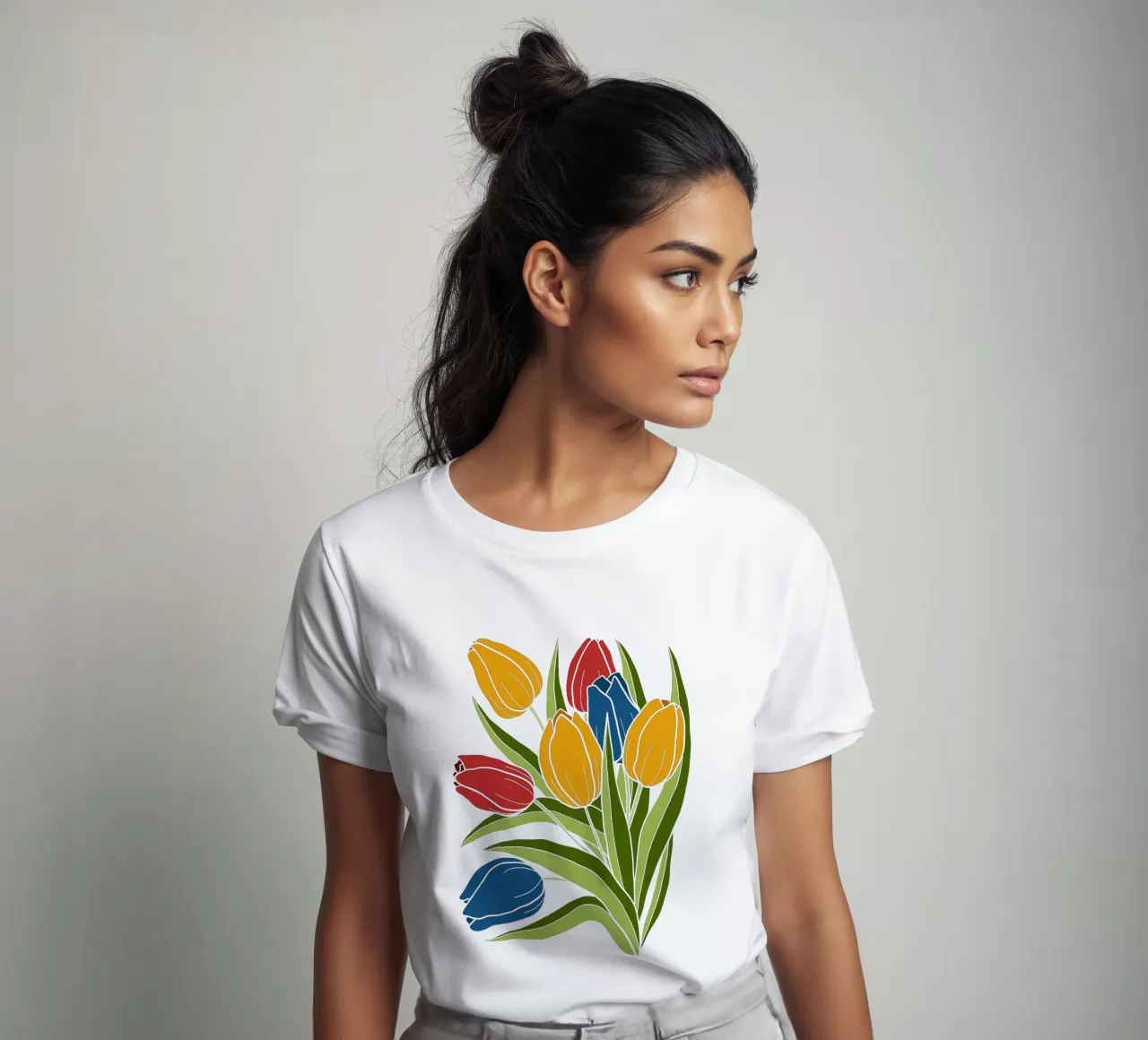 Pop tulips t-shirt da TijanaArtStudio88