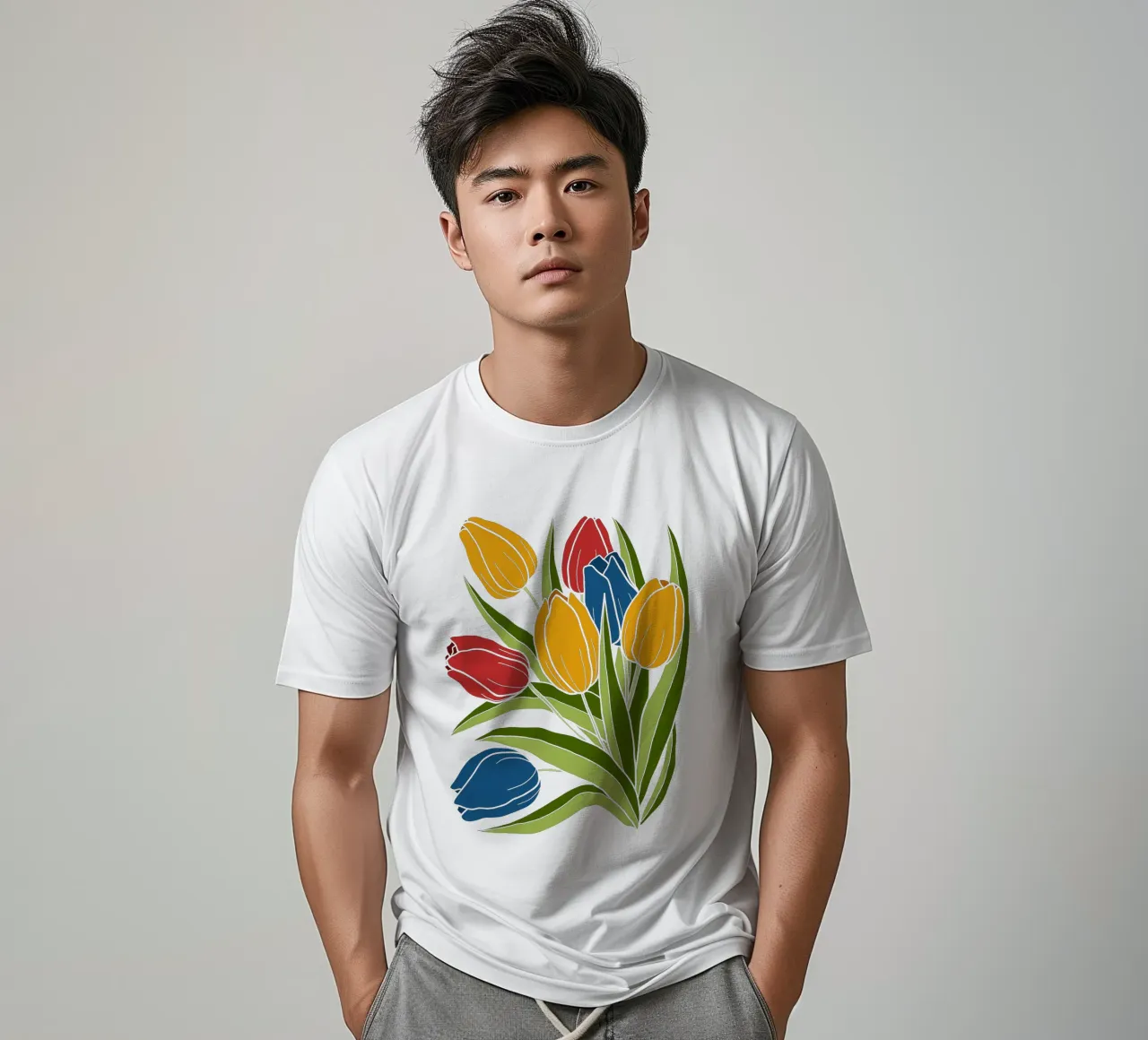 Pop tulips t-shirt da TijanaArtStudio88