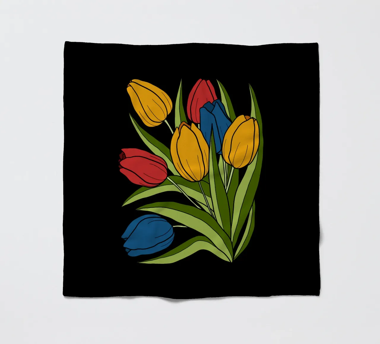 Pop tulips coperta in pile da TijanaArtStudio88