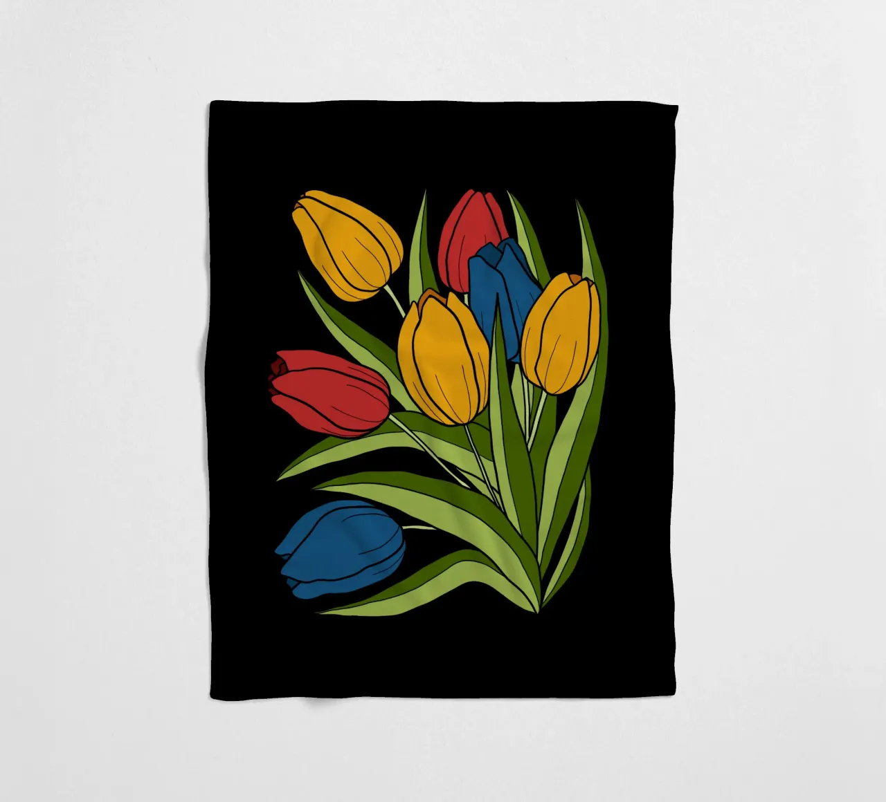 Pop tulips coperta in pile da TijanaArtStudio88