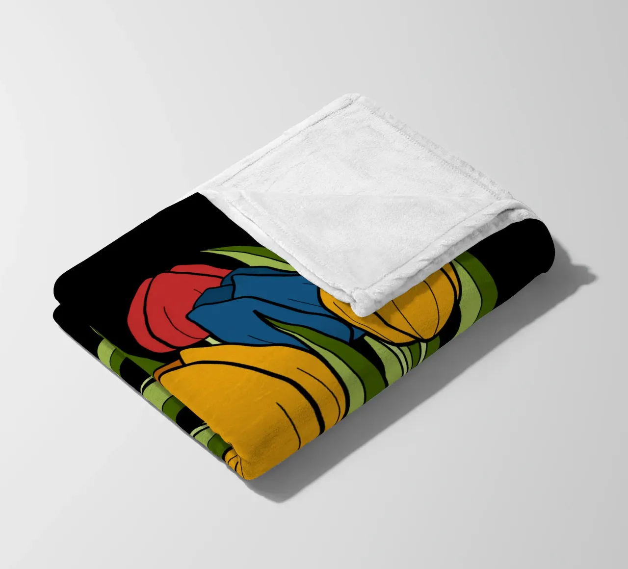 Pop tulips coperta in pile da TijanaArtStudio88