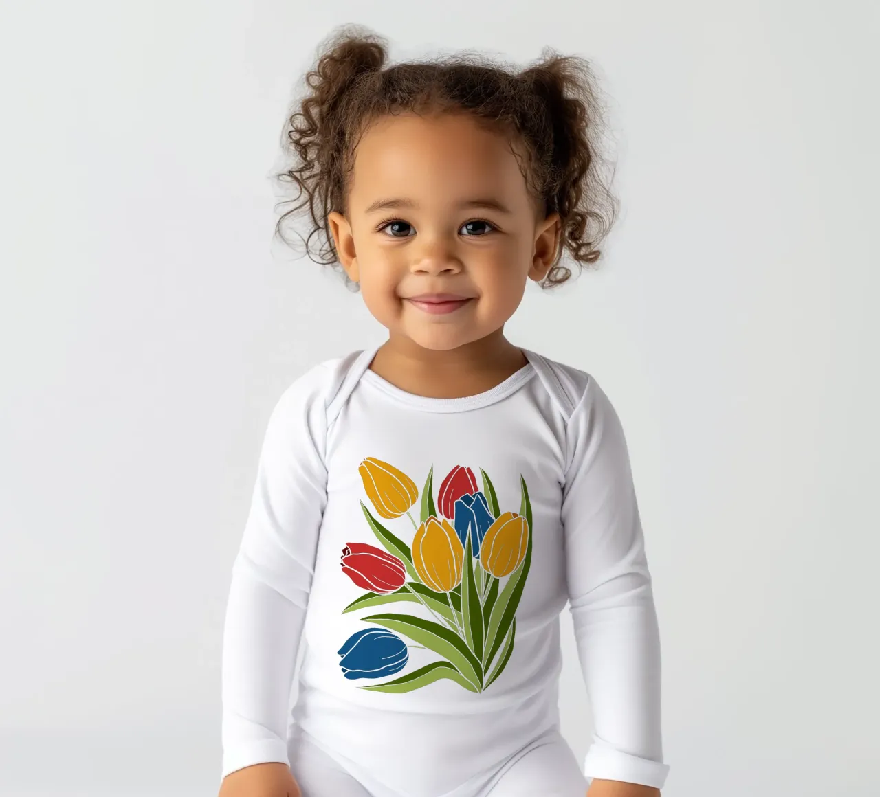 Pop tulips Langarm Babybody von TijanaArtStudio88