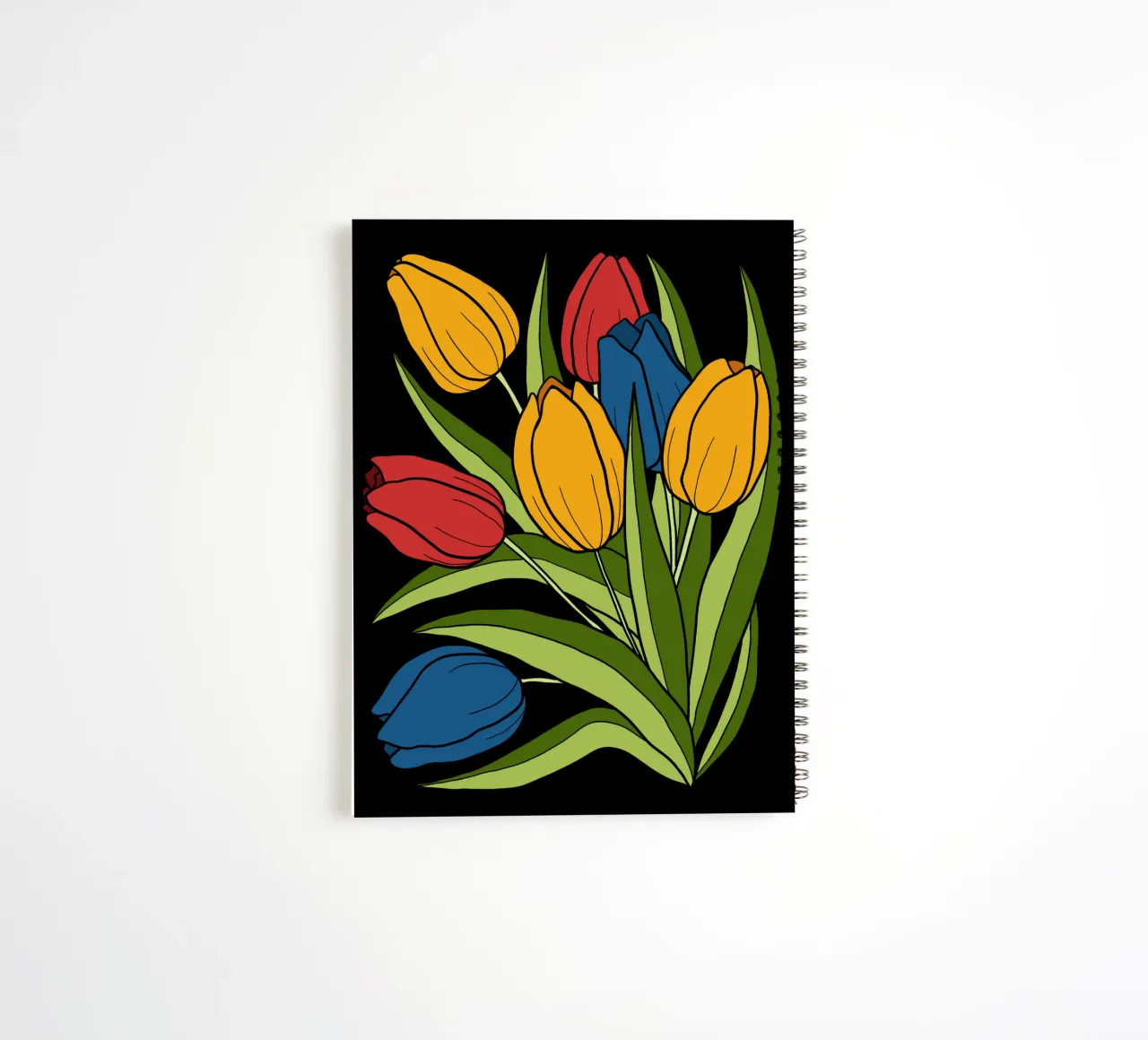 Pop tulips carnet à spirale de TijanaArtStudio88
