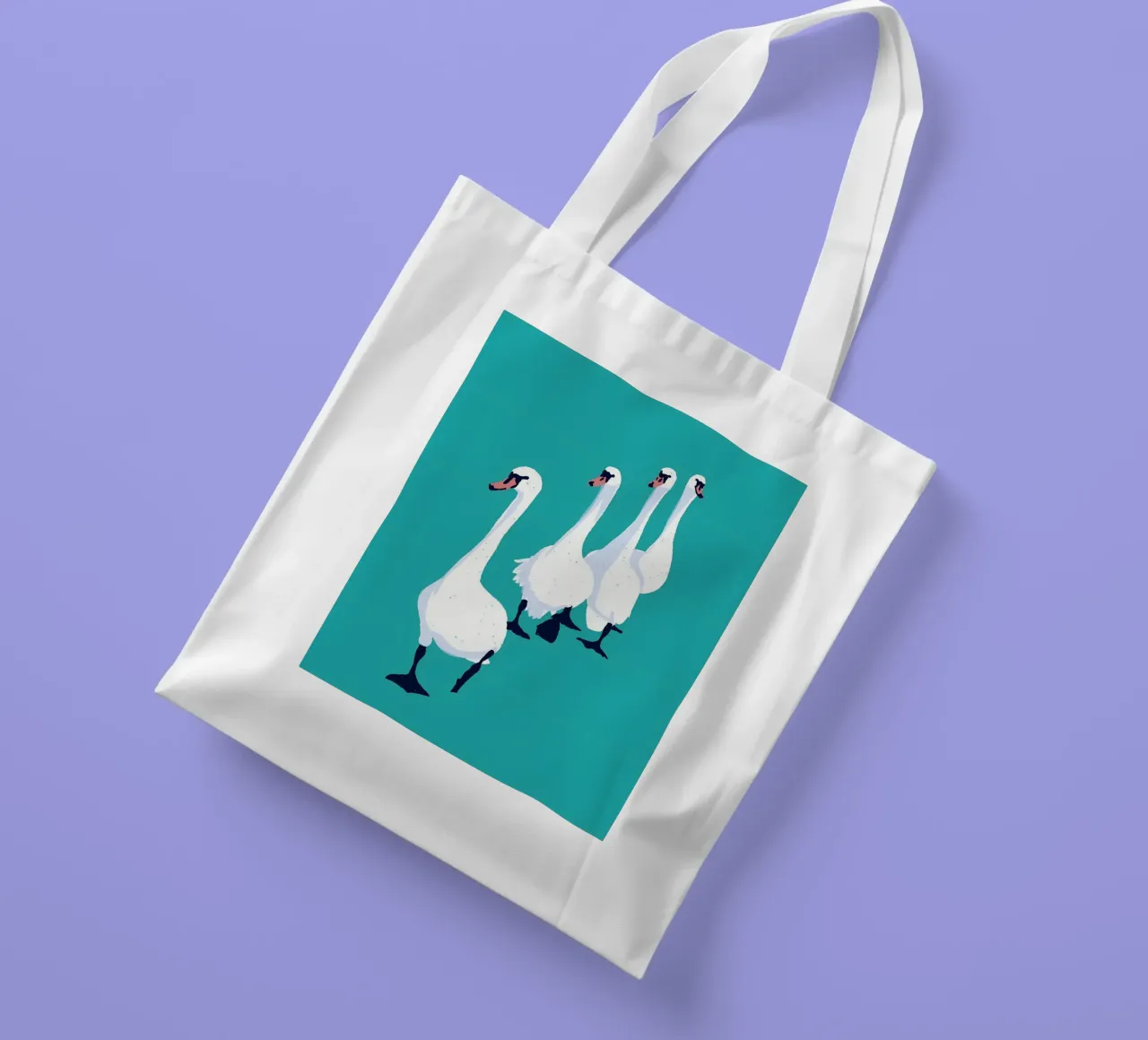 Quattro cigni borsa in juta da sharemantes