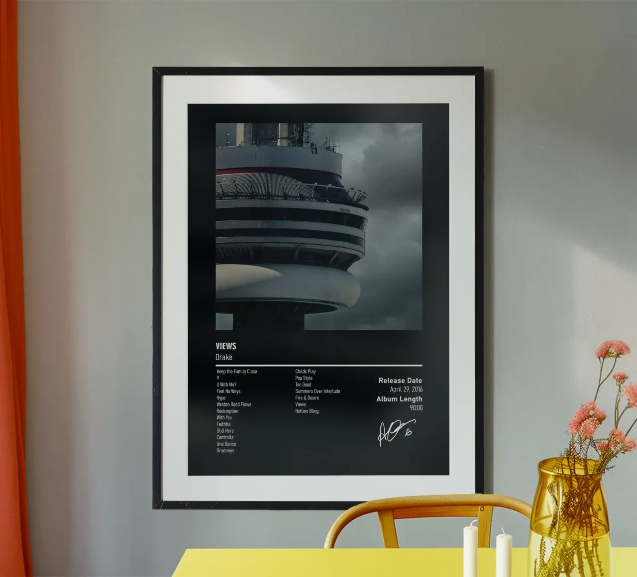 Views Drake poster con telaio in alluminio da DGUnder