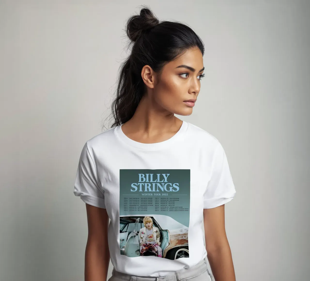 tour primaverile di billy strings t-shirt da martina