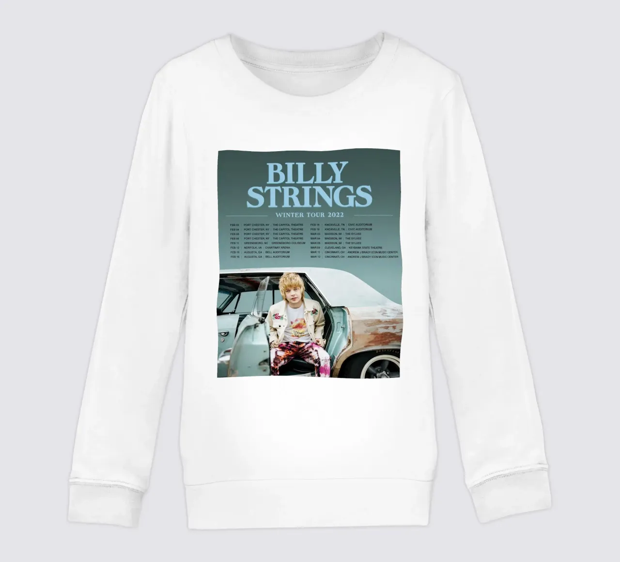 tour primaverile di billy strings felpa bambino da martina