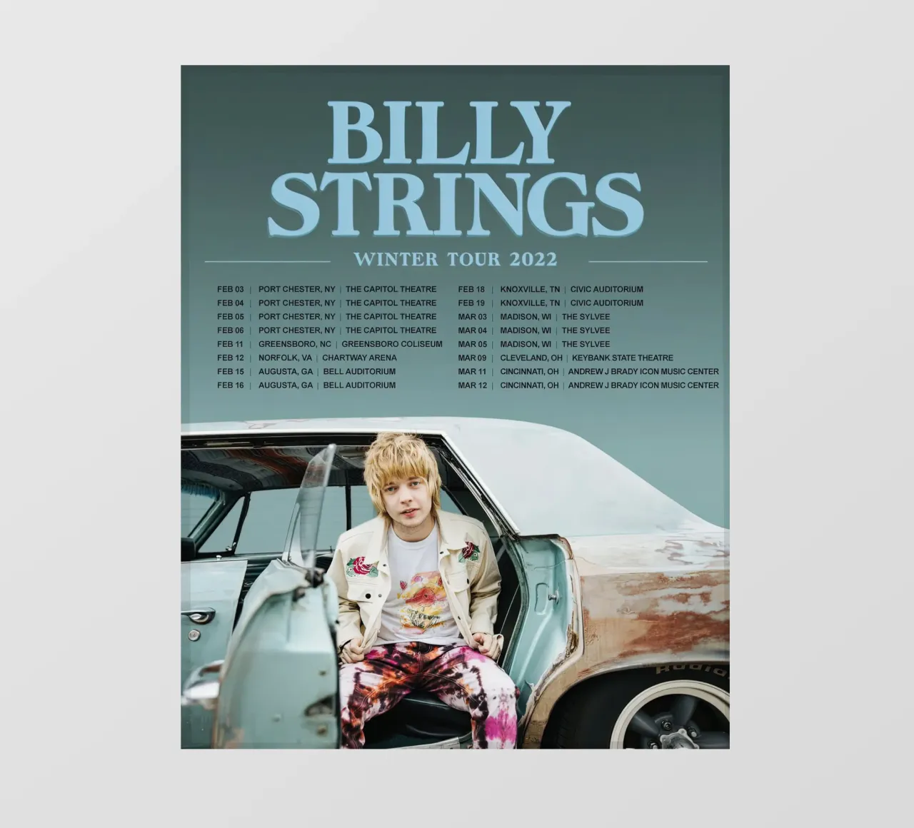 tour primaverile di billy strings telo in pvc da martina