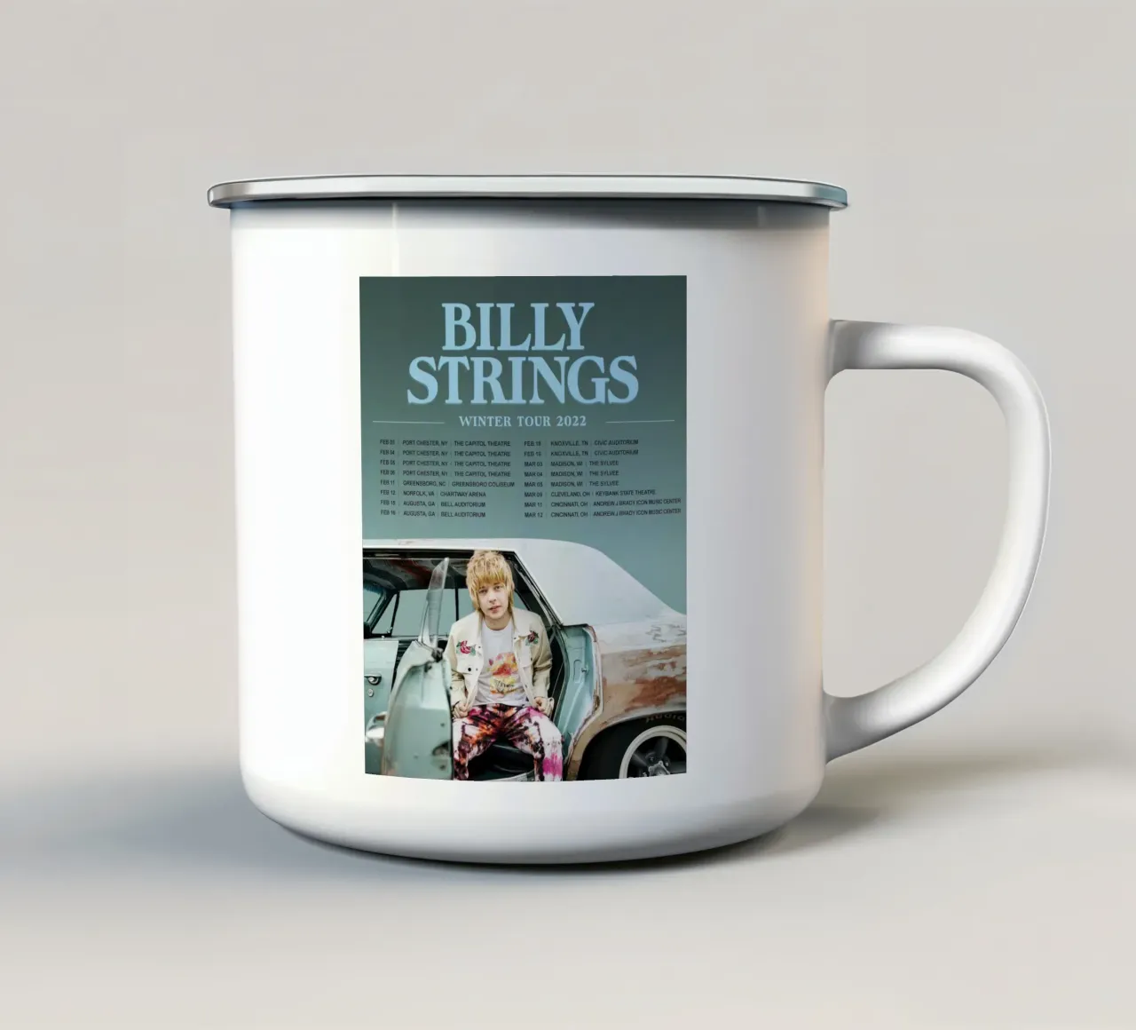 tour primaverile di billy strings tazza in smalto da martina