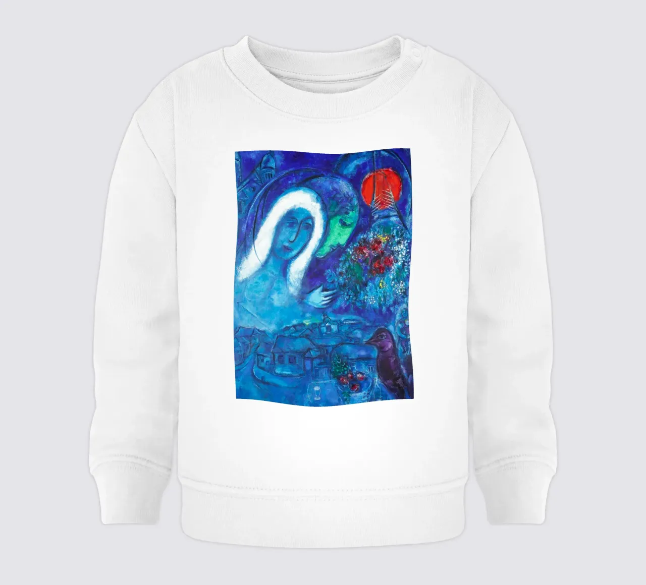 Champs de Mars (Campo di Marte) di Marc Chagall felpa neonato da Classic Art Prints