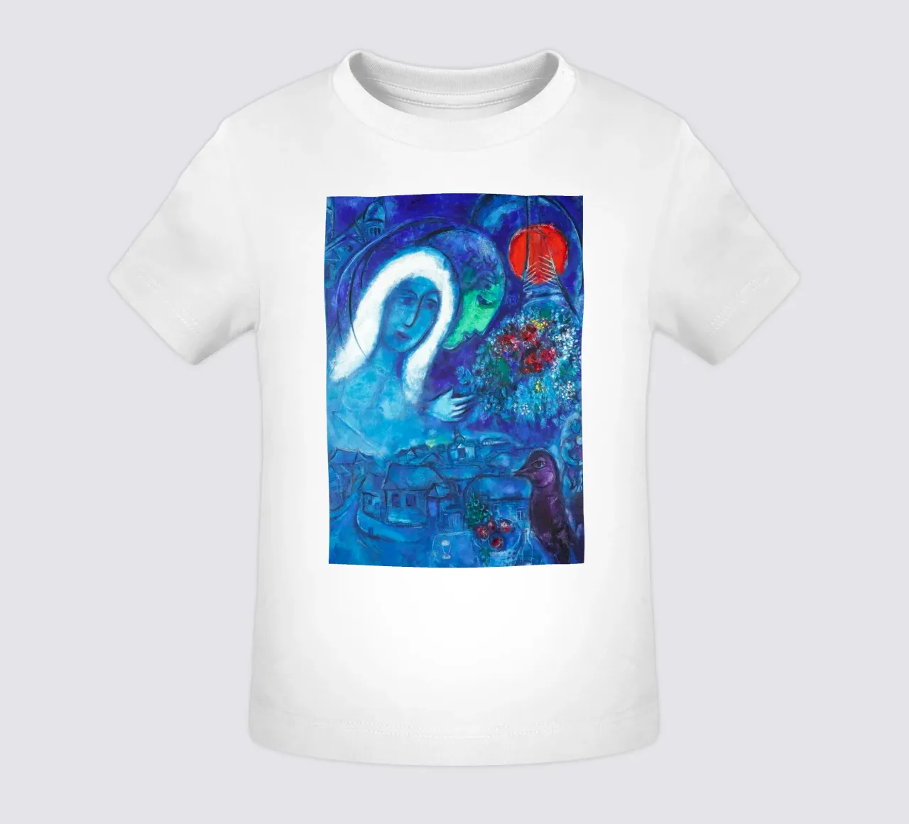 Champs de Mars (Campo di Marte) di Marc Chagall maglietta neonato da Classic Art Prints