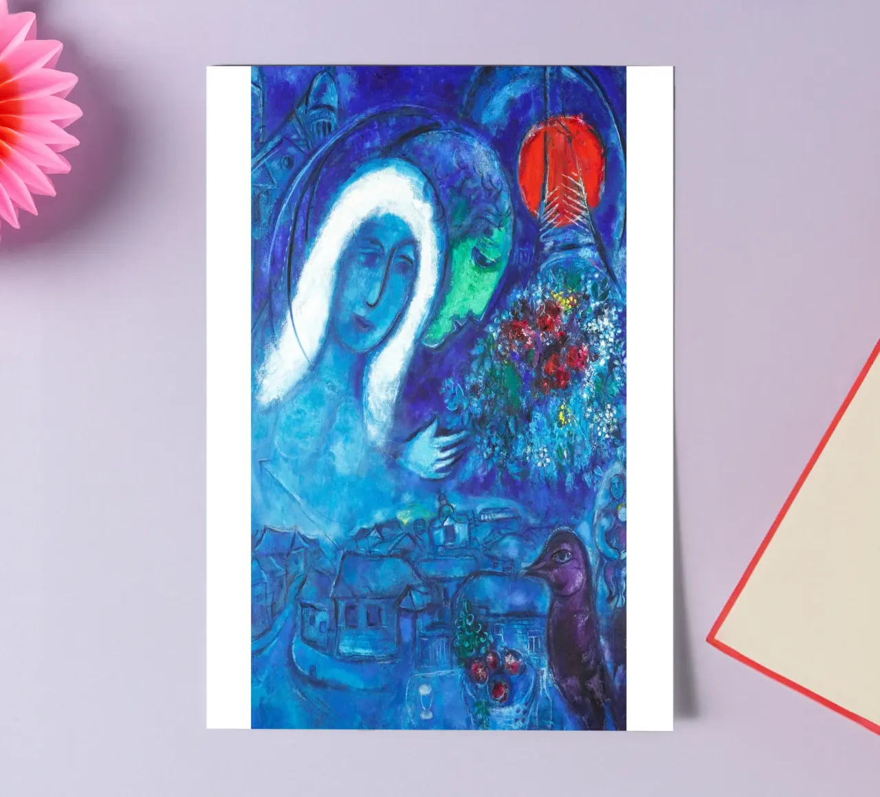 Champs de Mars (Field of Mars) by Marc Chagall sticker sheet by Classic Art Prints