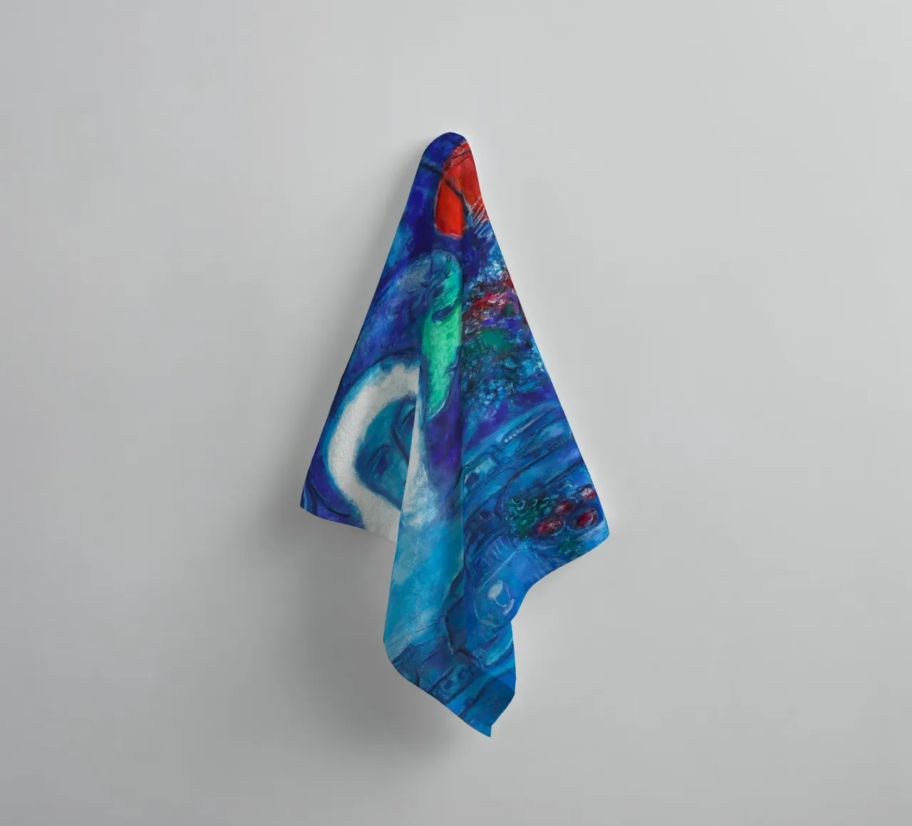 Champs de Mars (Field of Mars) by Marc Chagall towel by Classic Art Prints