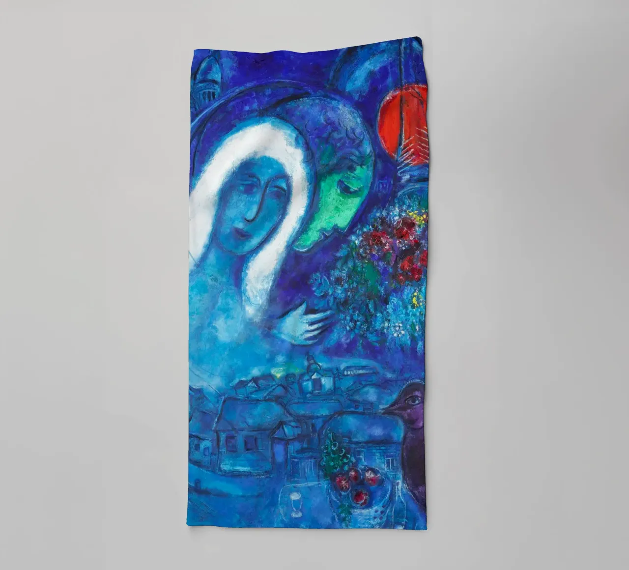 Champs de Mars (Field of Mars) by Marc Chagall towel by Classic Art Prints