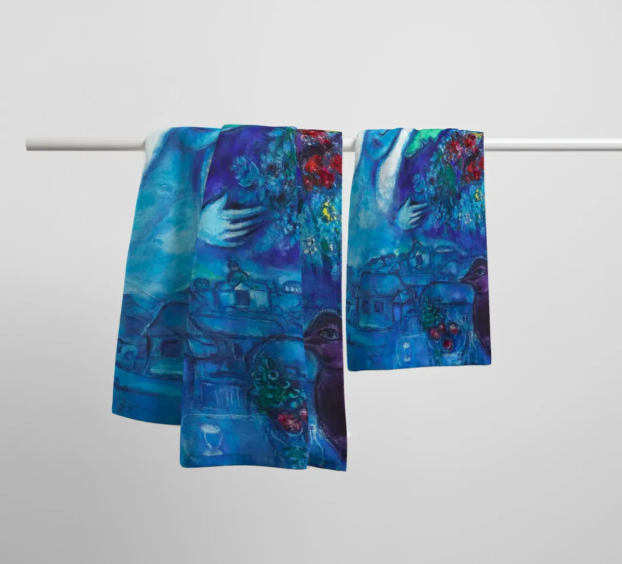 Champs de Mars (Field of Mars) by Marc Chagall towel by Classic Art Prints