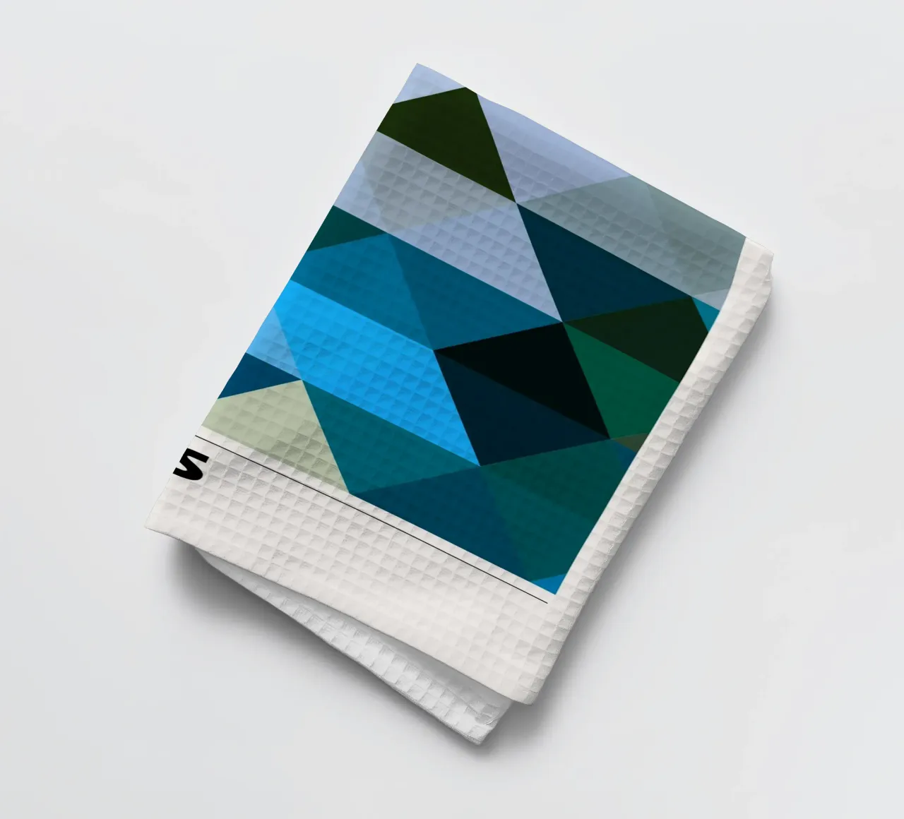 Bauhaus Triangle Pattern - Poster geometrico blu e verde canovaccio da cucina da Studio Vibe