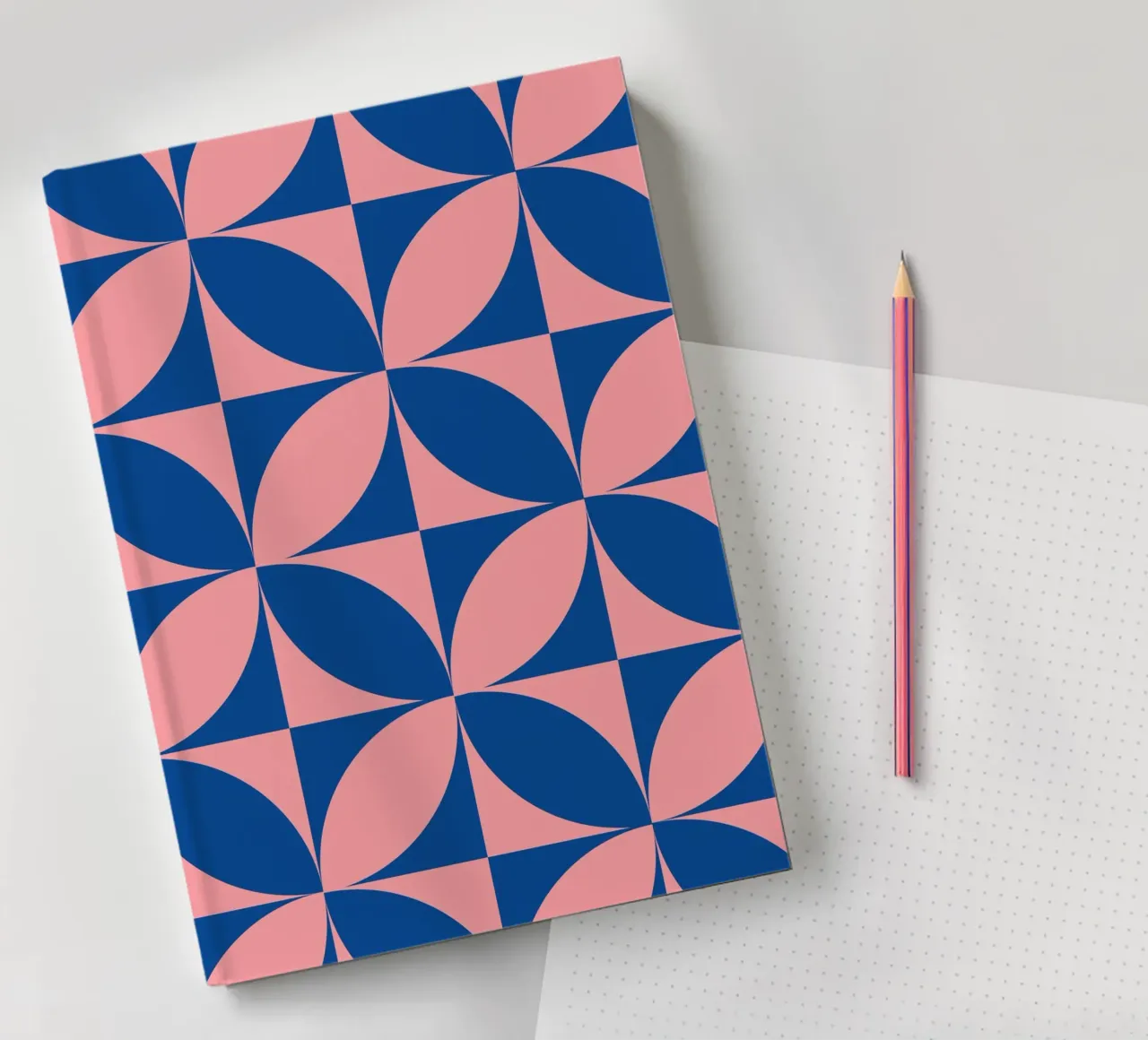 Retro Flower Geometry notebook by Studio Vibe