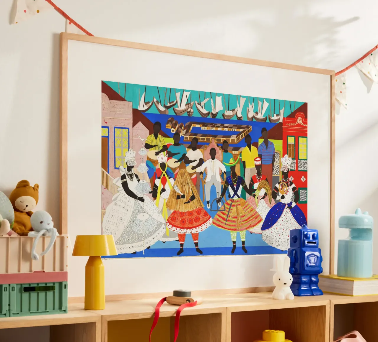 Candomblé (Studio per pittura murale) di Djanira da Motta e Si poster con telaio in plastica da Classic Art Prints