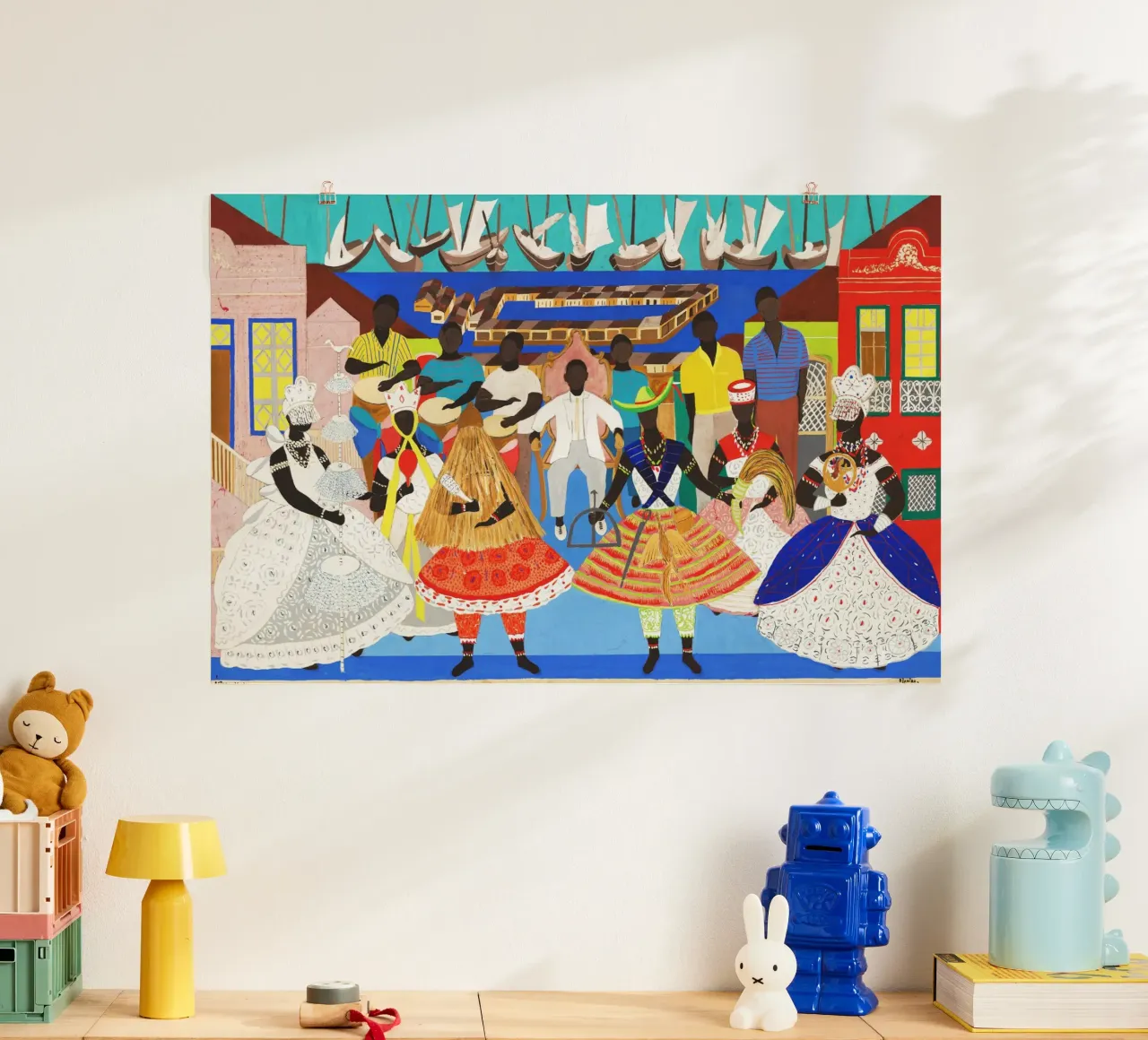 Candomblé (Studio per pittura murale) di Djanira da Motta e Si poster con telaio in plastica da Classic Art Prints