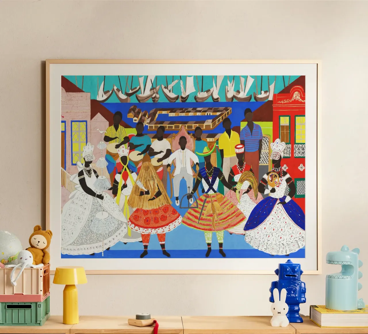 Candomblé (Studio per pittura murale) di Djanira da Motta e Si poster con telaio in plastica da Classic Art Prints