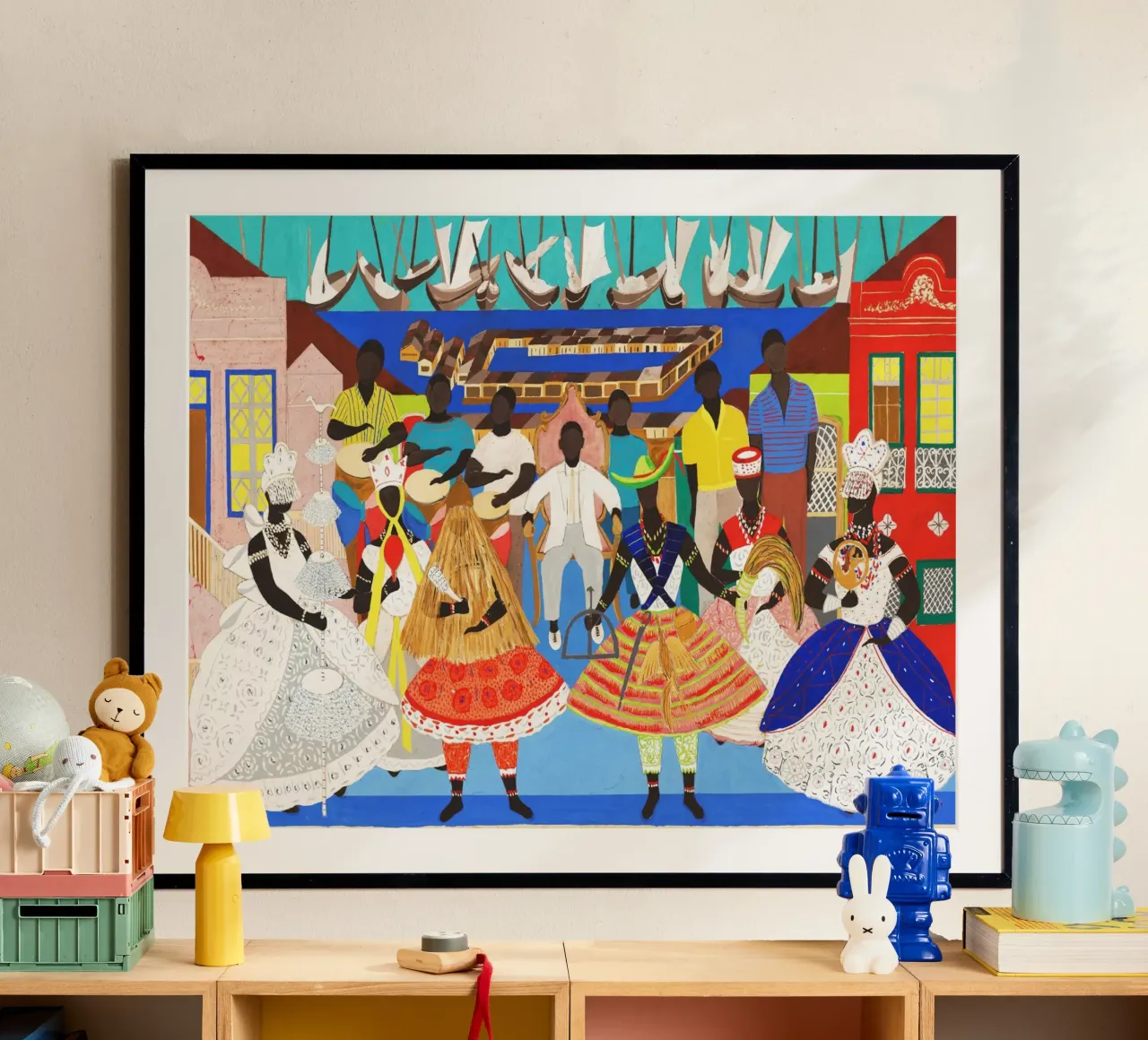 Candomblé (Studio per pittura murale) di Djanira da Motta e Si poster con telaio in plastica da Classic Art Prints