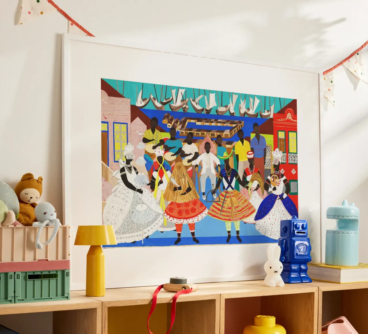 Candomblé (Studio per pittura murale) di Djanira da Motta e Si poster con telaio in plastica da Classic Art Prints