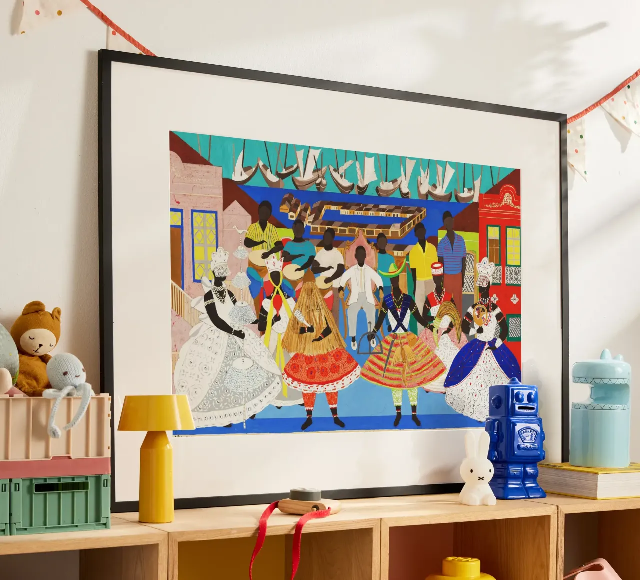 Candomblé (Studio per pittura murale) di Djanira da Motta e Si poster con telaio in plastica da Classic Art Prints
