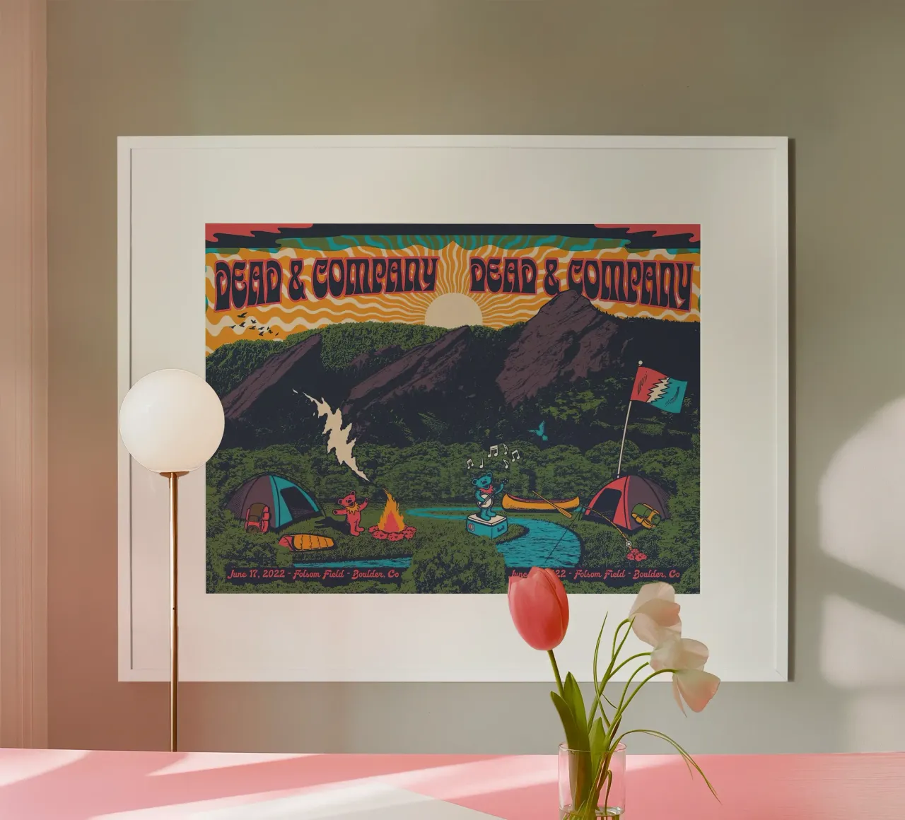 chautauqua park poster with wooden frame by martina