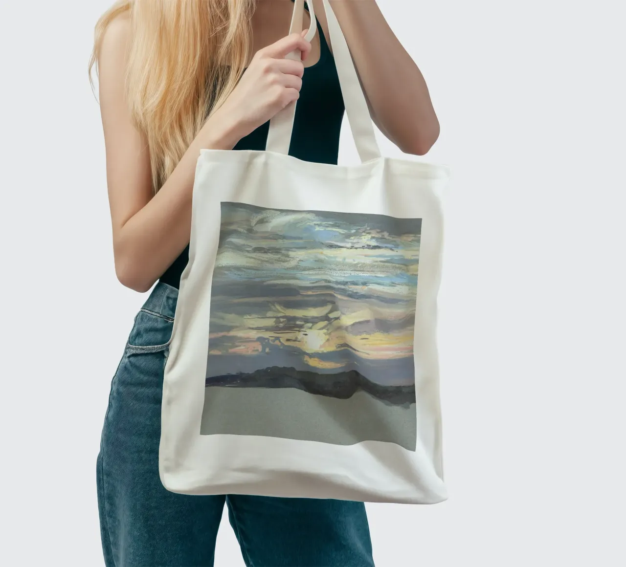 silhouette coastline tote bag by twillight