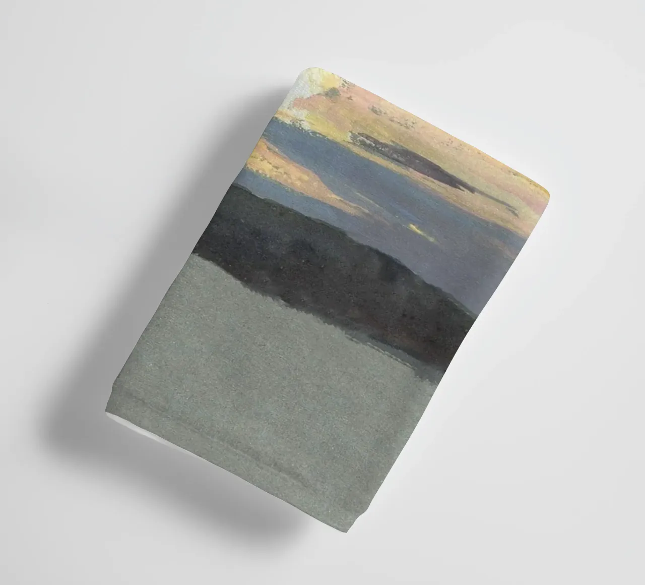 silhouette coastline asciugamano da bagno da twillight