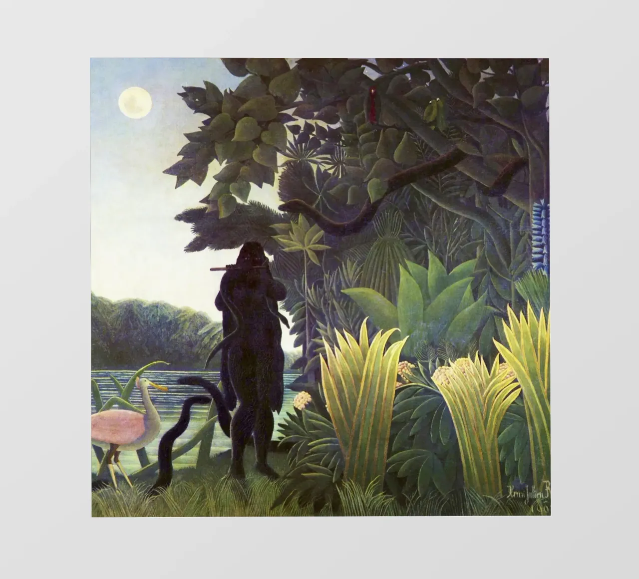 L'incantatore di serpenti (1907) di Henri Rousseau telo in pvc da Venus Art