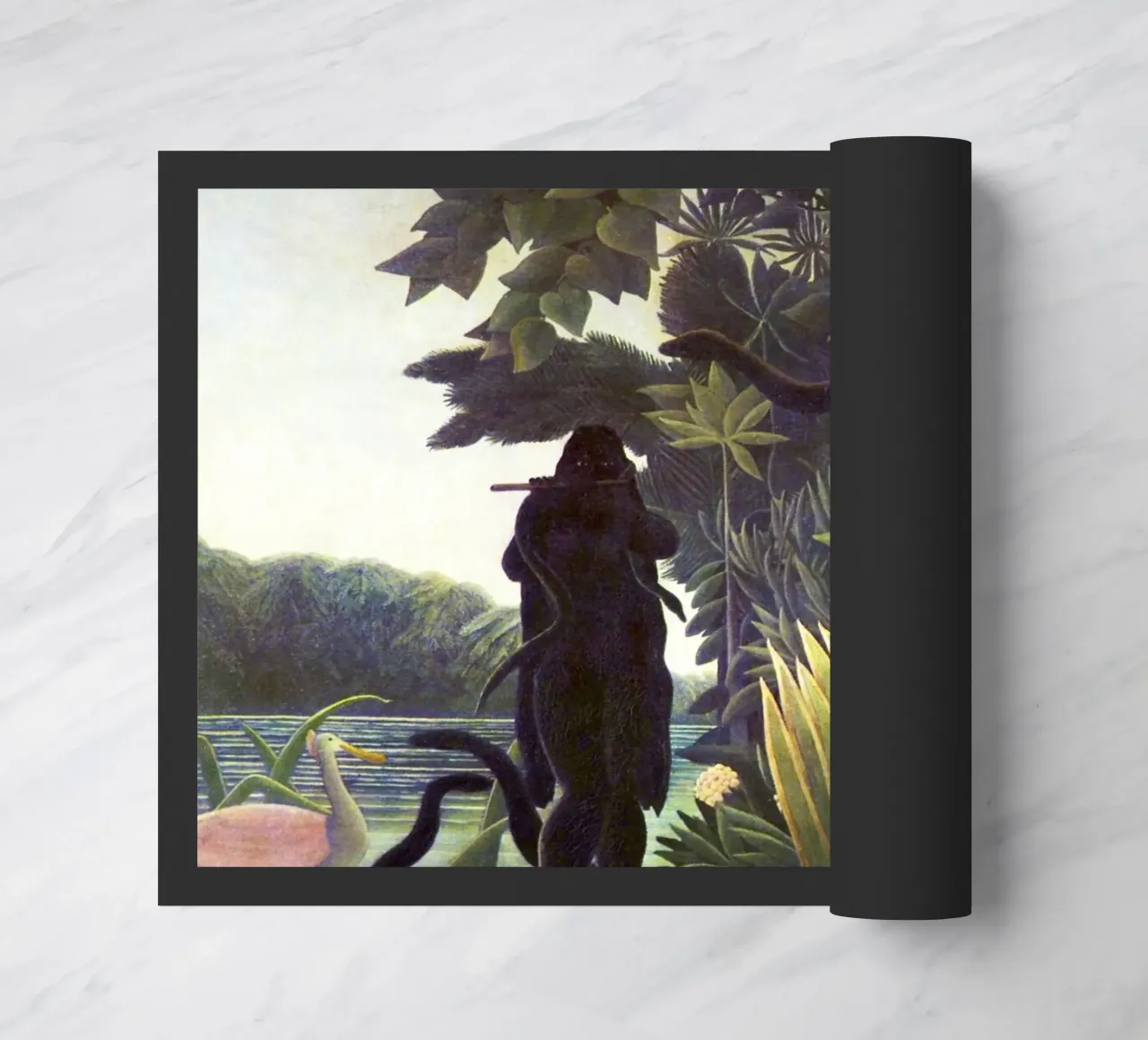 L'incantatore di serpenti (1907) di Henri Rousseau zerbino da Venus Art