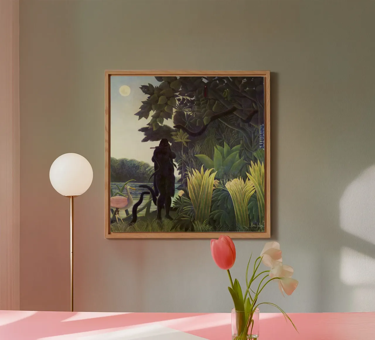 L'incantatore di serpenti (1907) di Henri Rousseau alluminio dibond da Venus Art