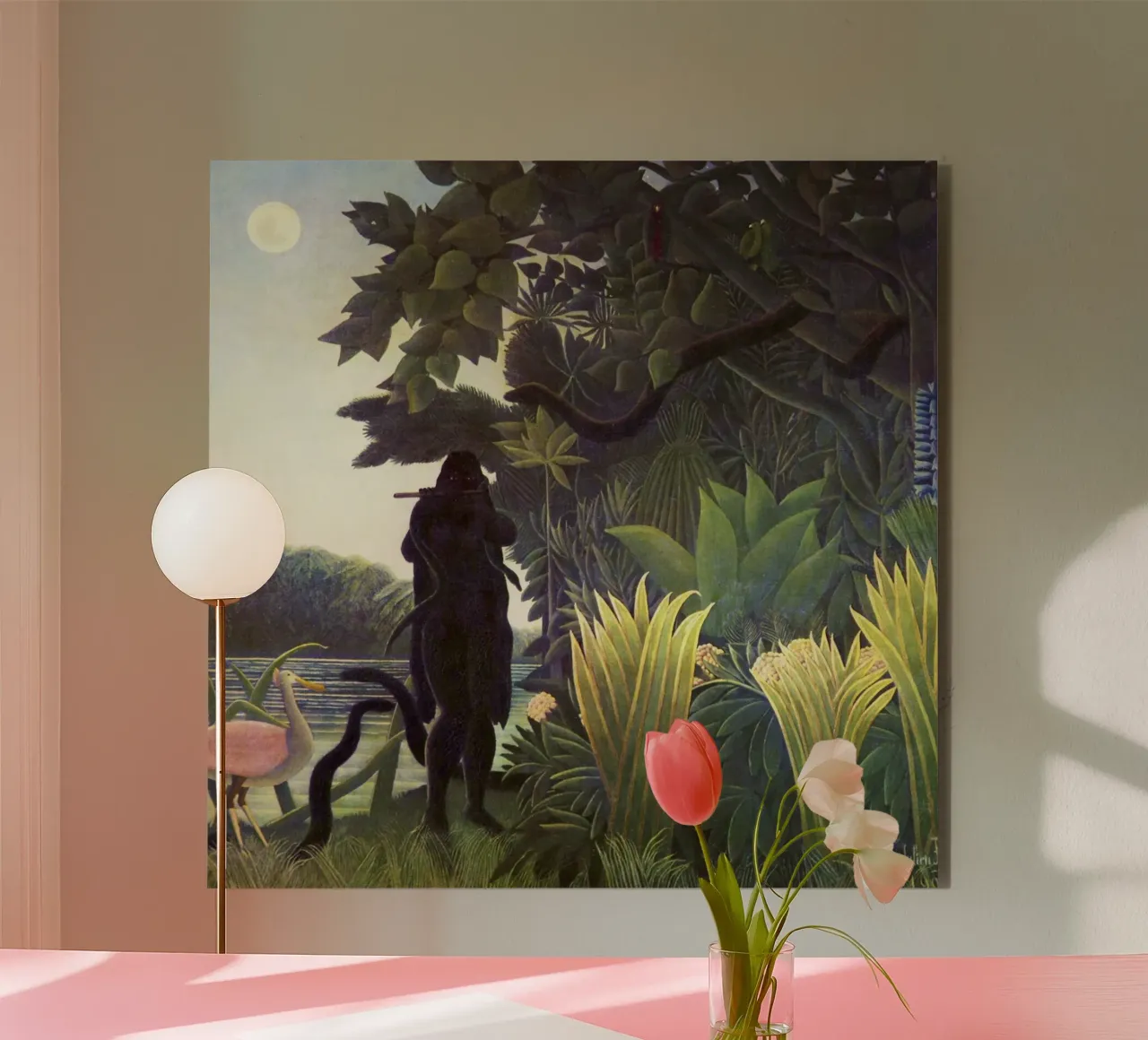 L'incantatore di serpenti (1907) di Henri Rousseau alluminio dibond da Venus Art