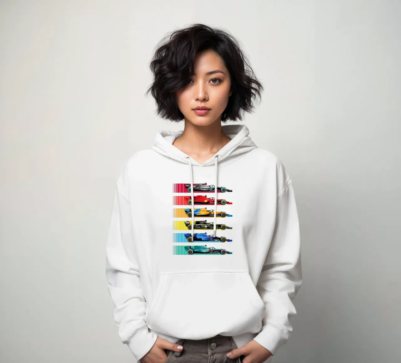 Auto da corsa di Formula felpa con cappuccio da Mariel Toigo