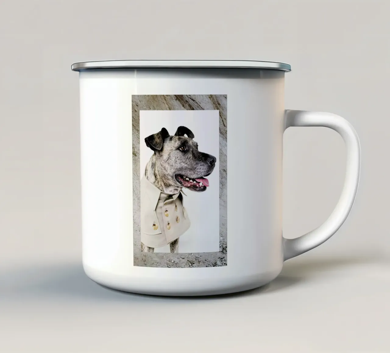 The Tailwaggers 3-3 tazza in smalto da Paul Aidan Perry