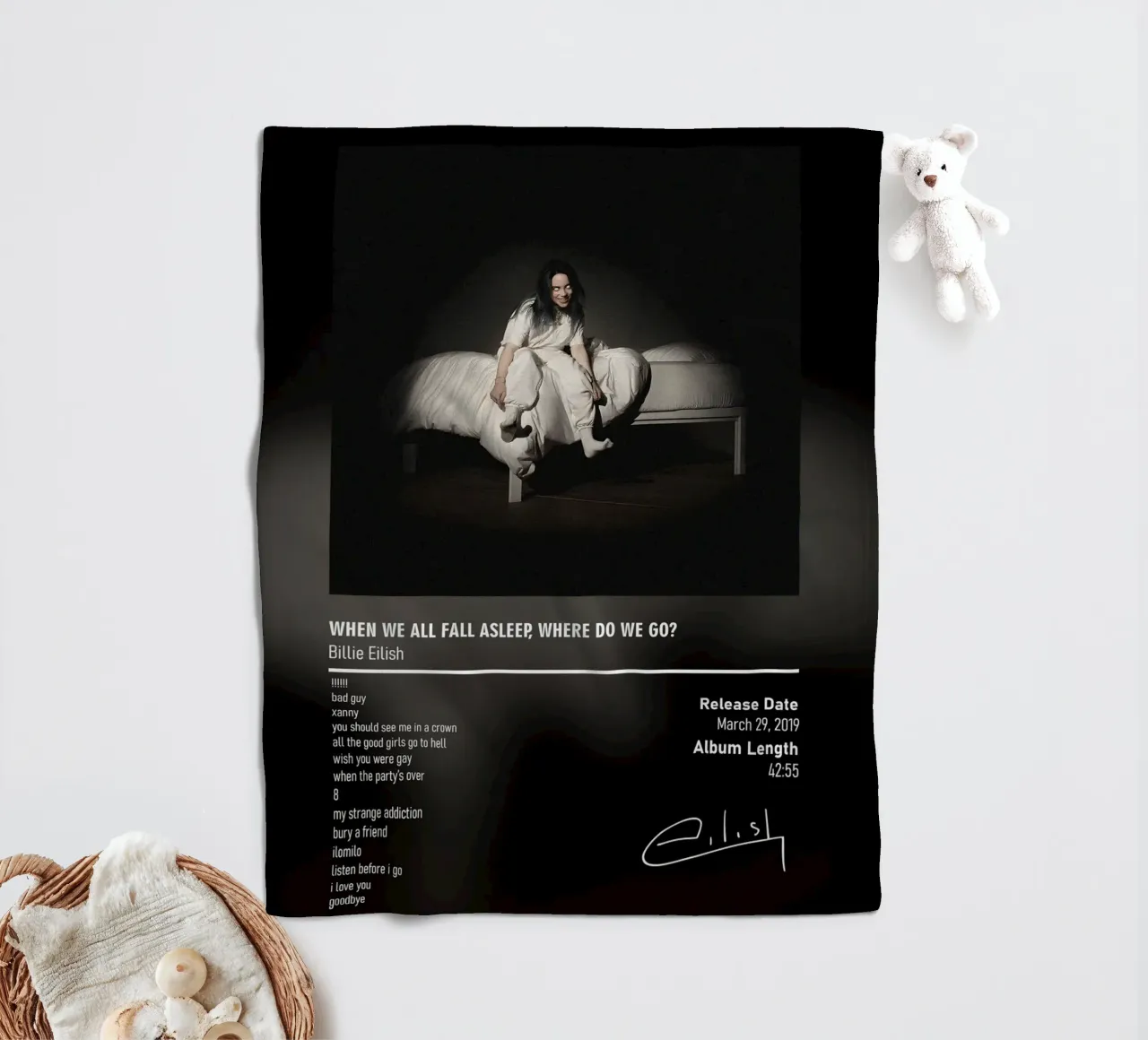 WHEN WE ALL FALL ASLEEP, WHERE DO WE GO (2019) coperta in pile da DGUnder